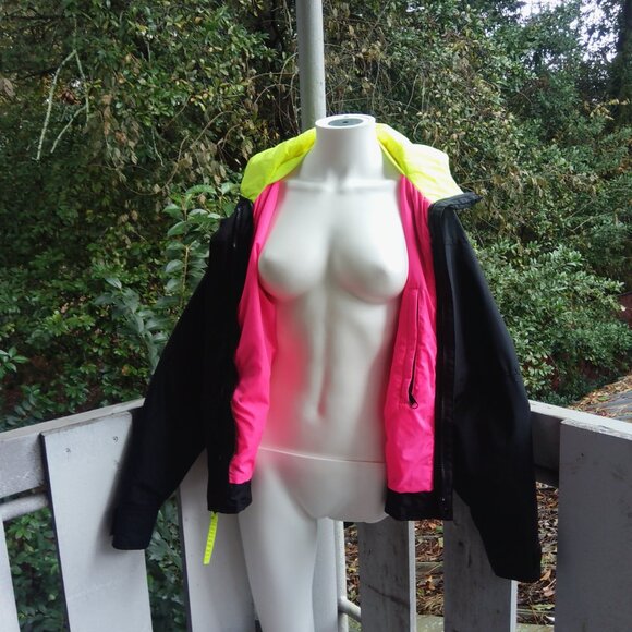 Vintage 90s Columbia Bugaboo Zip Up Neon Nylon Granola Girl Gorpcore Jacket - Picture 5 of 12